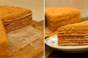 Медовый торт с заварным кремом. Рецепт Медовый торт с заварным кремом. Рецепт